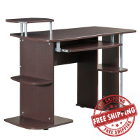 Techni Mobili RTA-8104-CH36 Complete Computer Workstation Desk With Storage, Chocolate